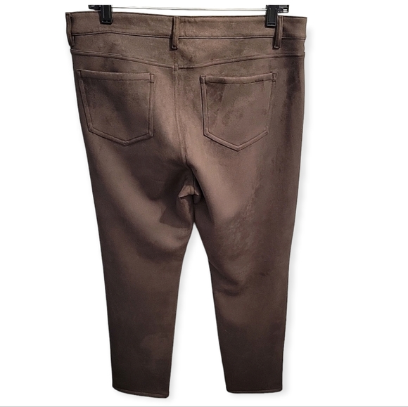 J Jill Taylor Women Faux-Suede Mocha Pants Size 12 - Picture 4 of 10